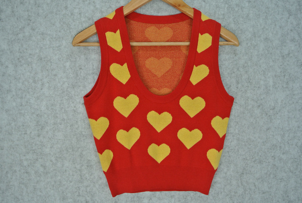 KNIT HEART TANK TOP 12GG 2/28 60%COTTON 40%ACRYLIC