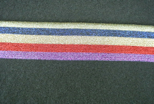 09JACOB1FMT WOMEN’S JUMPER KNITTED ROUND NECK LONG SLEEVE LUREX RAINBOW STRIPE MOQ 200PCS/COLOR
