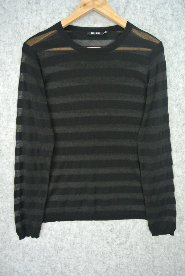 BFMK06 WOMEN’S JUMPER KNITTED ROUND NECK LONG SLEEVE TRANSPARENT LUREX STRIPE MOQ 200PCS/COLOR