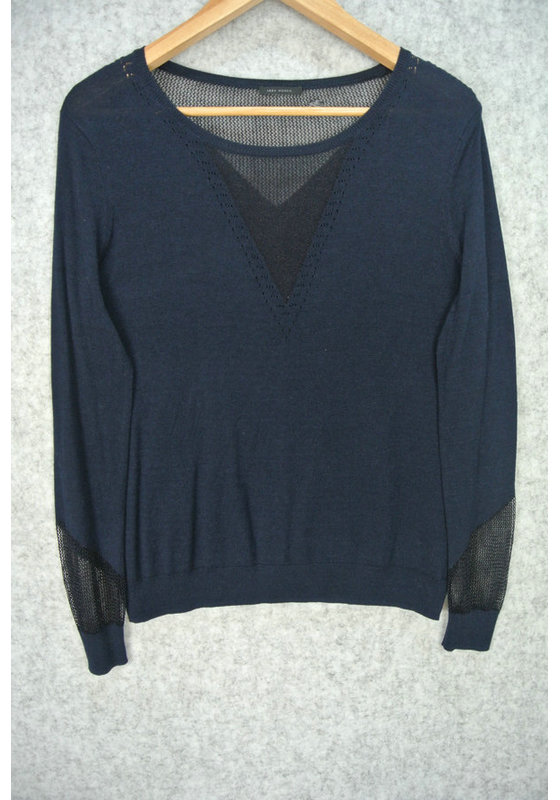 BL18075 WOMEN'S JUMPER KNITTED ROUND NECK LONG SLEEVE LUREX MESH JACQUARD MOQ 200PCS/COLOR