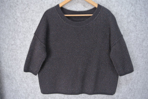 MARCELINE WOMEN’S JUMPER KNITTED ROUND NECK 3/4 SLEEVE OUTSIDE LINKING SEAM MOQ 200PCS/COLOR
