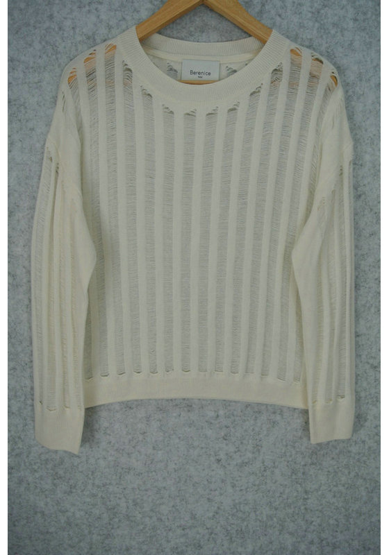 09JONATHAN1FMT  WOMEN'S JUMPER KNITTED ROUND NECK LONG SLEEVE DROP STITCH MOQ 200PCS/COLOR