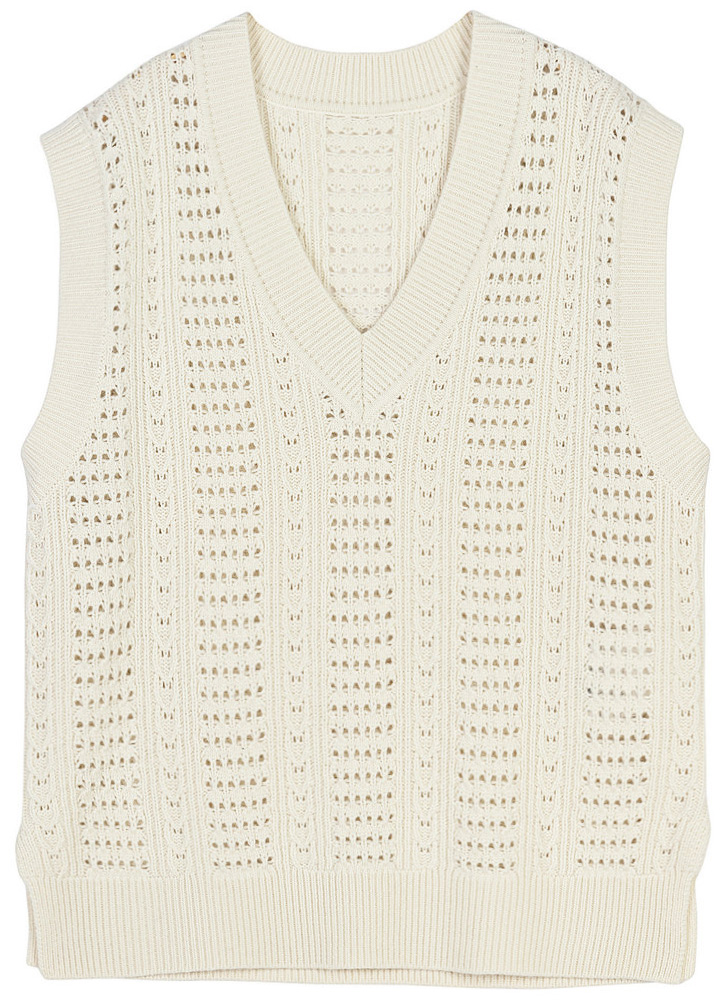 21100  WOMEN’S TANK KNITTED POINTELLE MOQ 200PCS/COLOR