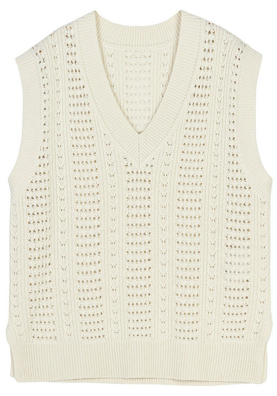 21100  WOMEN'S TANK KNITTED POINTELLE MOQ 200PCS/COLOR