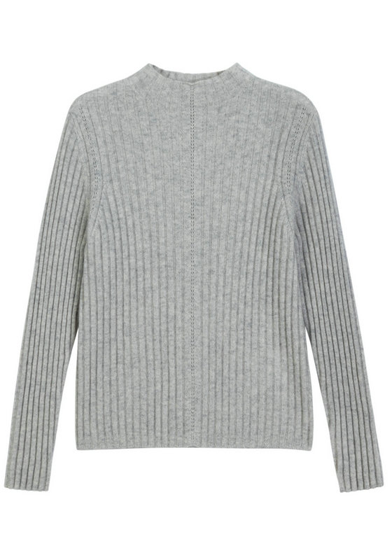 22024  WOMEN'S KNITTED JUMPER MOCK NECK LONG SLEEVE RIB MOQ 200PCS/COLOR